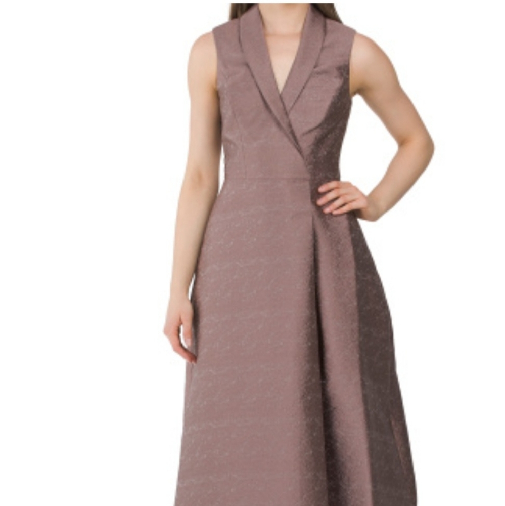 KAY UNGER - Wendy Sleeveless textured jacquard midi dress size 12